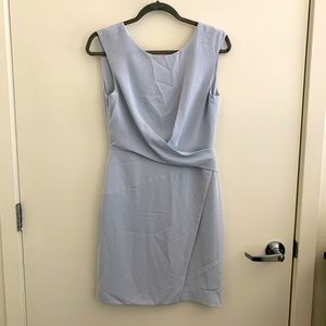 HALSTON blue/grey keyhole sleeveless dress, Size 2